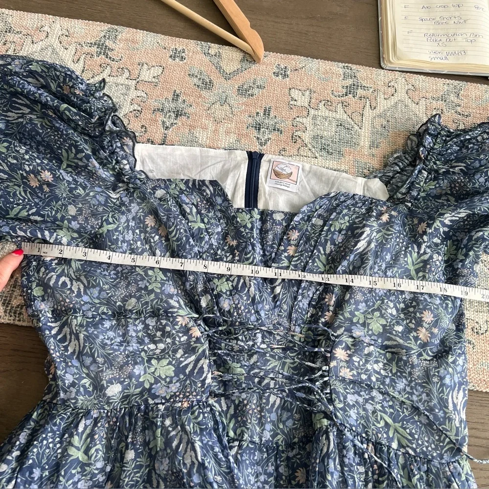 NWOT Linenniave JULIA 35 FLORAL LINEN DRESS Midnight Floral Medium - Picture 15 of 16